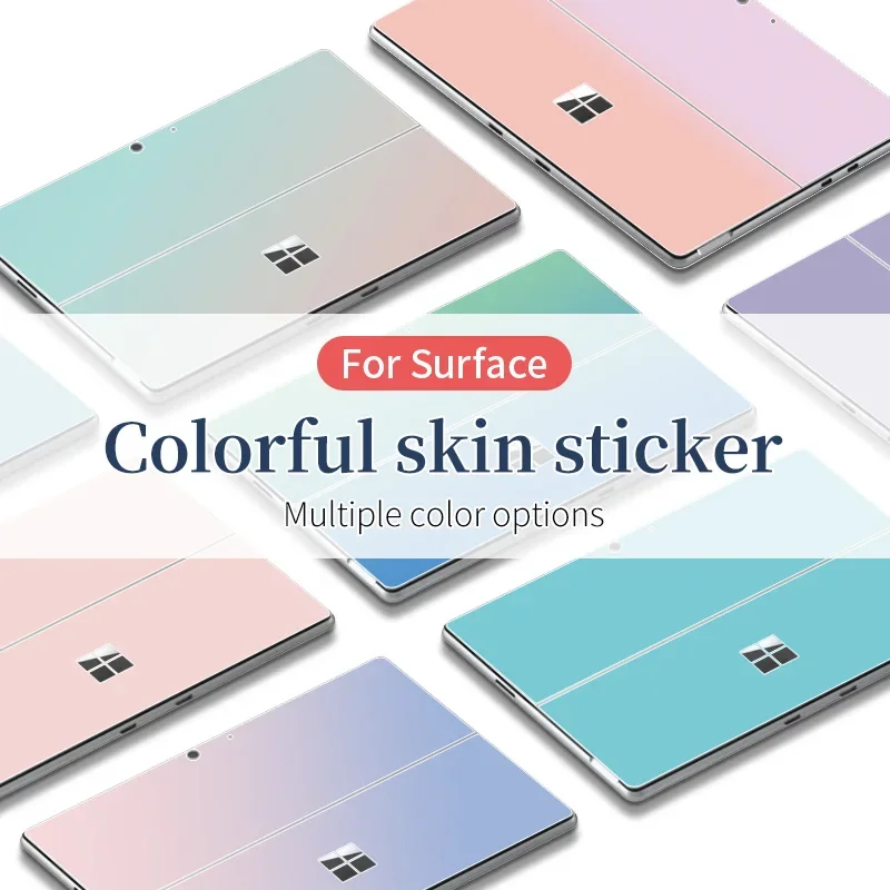 Discoloration Vinyl 2022 new Sticker For Microsoft Surface Pro 9 Surface Pro X Go 3/2 Back Cover Body Decal Skin Protector 8  x