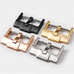 18mm Stainless Steel Buckle 18mm for Omega Watch Strap Clasp for Swatch Button Metal Watches Accessories Silver Black