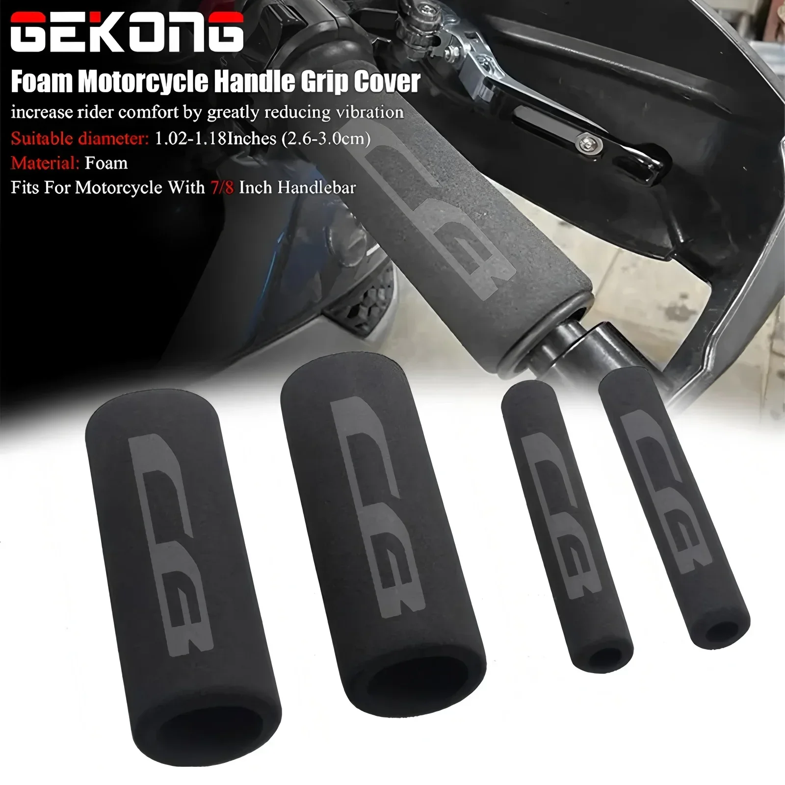 

For Honda CB125R CB150R CB190R CB250R CB300R CB400 CB500X CB500R Motorcycle Grip Cover Shockproof Sponge Grip Non-slip Handlebar
