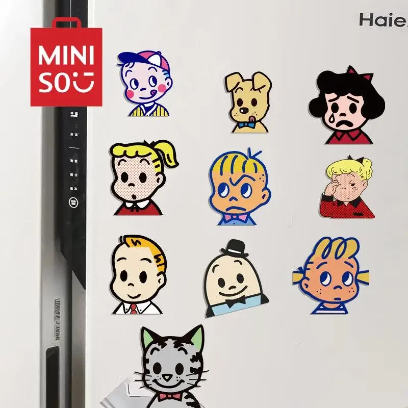 Harada Osamu Cartoon Magnetic Refrigerator Sticker Kawaii Home Wall Decoration Anime Character Fashion Girl Toys INS Gift