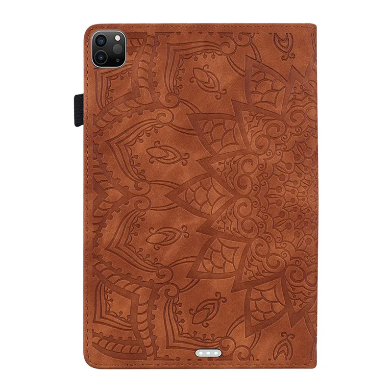 Capa para ipad pro 12 9 caso 2021 2020 em relevo couro do plutônio carteira tablet funda para ipad pro 12.9 2021 2020 caso capa coque