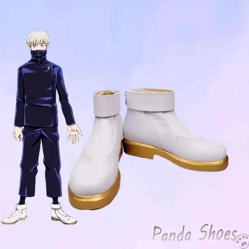 Jujutsu Kaisen Inumaki Toge Cosplay Shoes Anime White Boots Comic Inumaki Toge Cosplay Costume Prop Shoes for Halloween Party