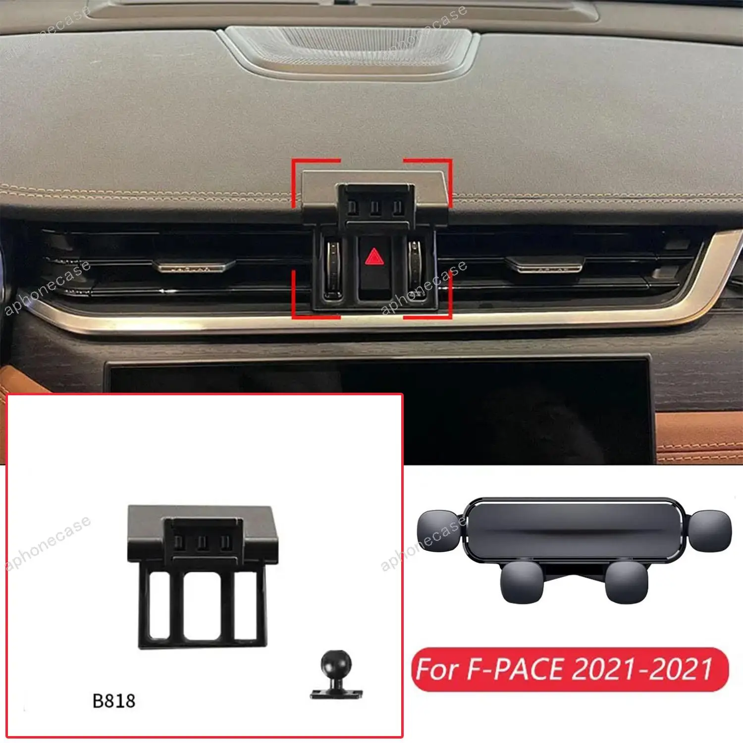 

Автомобильный держатель для телефона, специальные крепления для Jaguar F-PACE 2021-2021, фиксированный кронштейн для выпуска воздуха, базовые аксессуары с шаровой головкой 17 мм