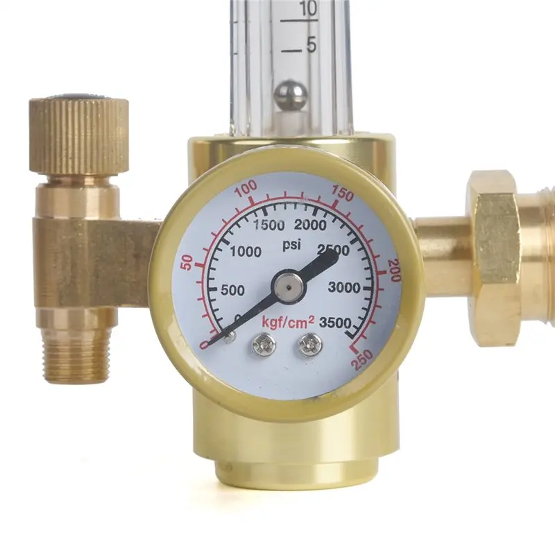 ABKO-All Brass Argon/CO2 Mig Tig Flow Meter Gas Regulator Gauge Welding Weld 0-60CFH CGA580 Inlet Product Features