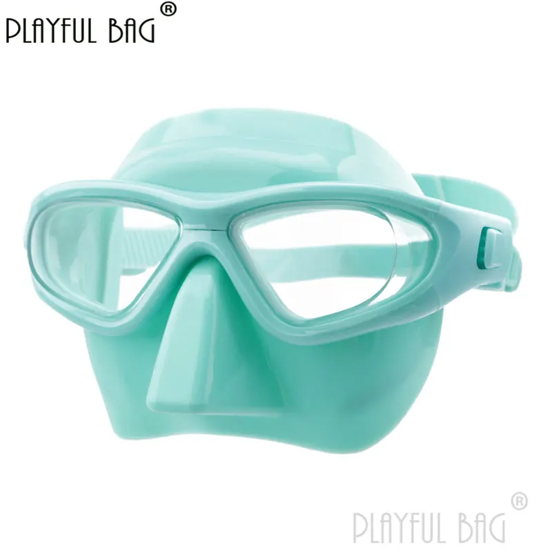 Adult liquid silicone snorkeling mask free diving PC plastic resin lens lightweight Teenagers diving goggles E207