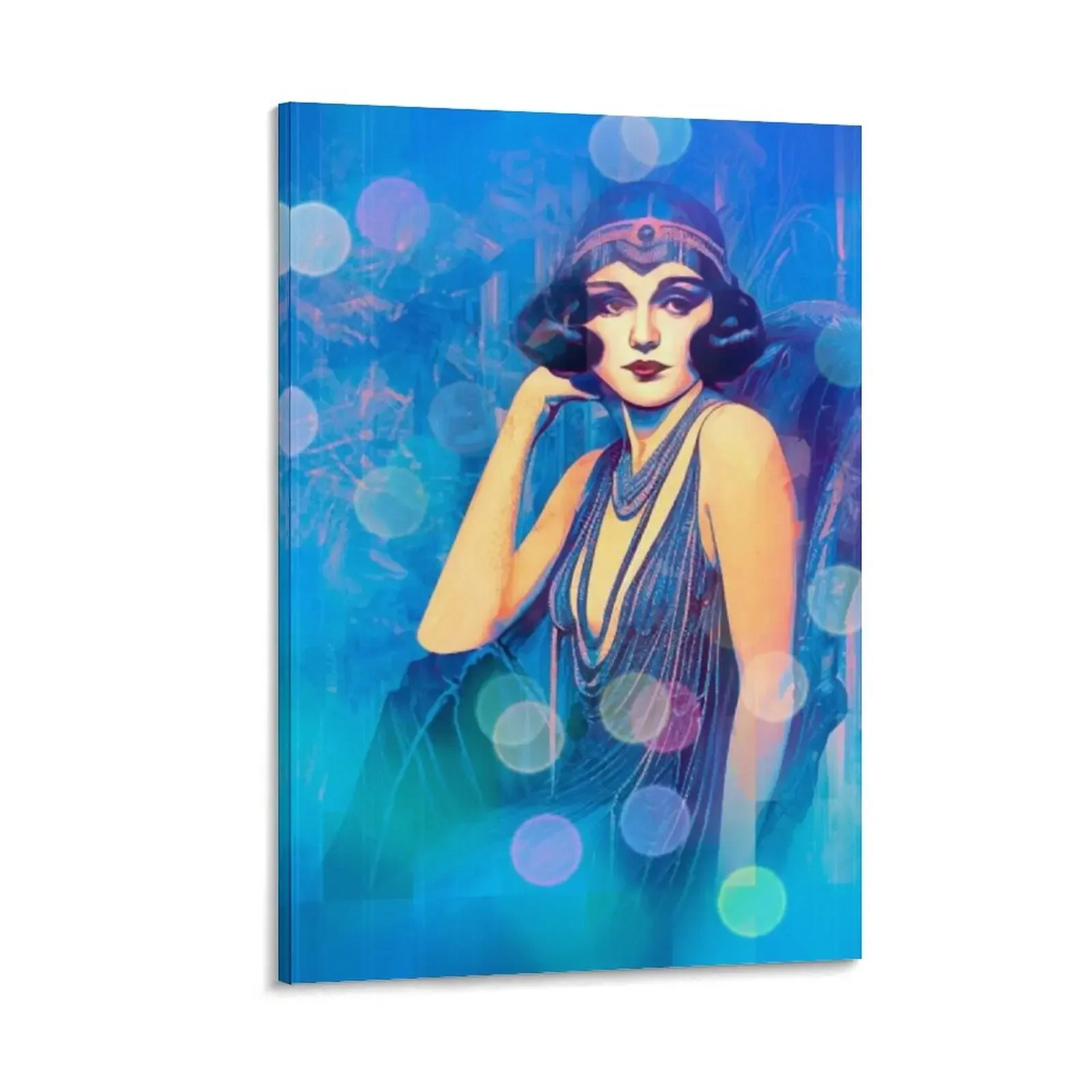 

1920s Flapper Girl Canvas Painting anime decoration Decorative painting for bedroom Decoration for bedroom