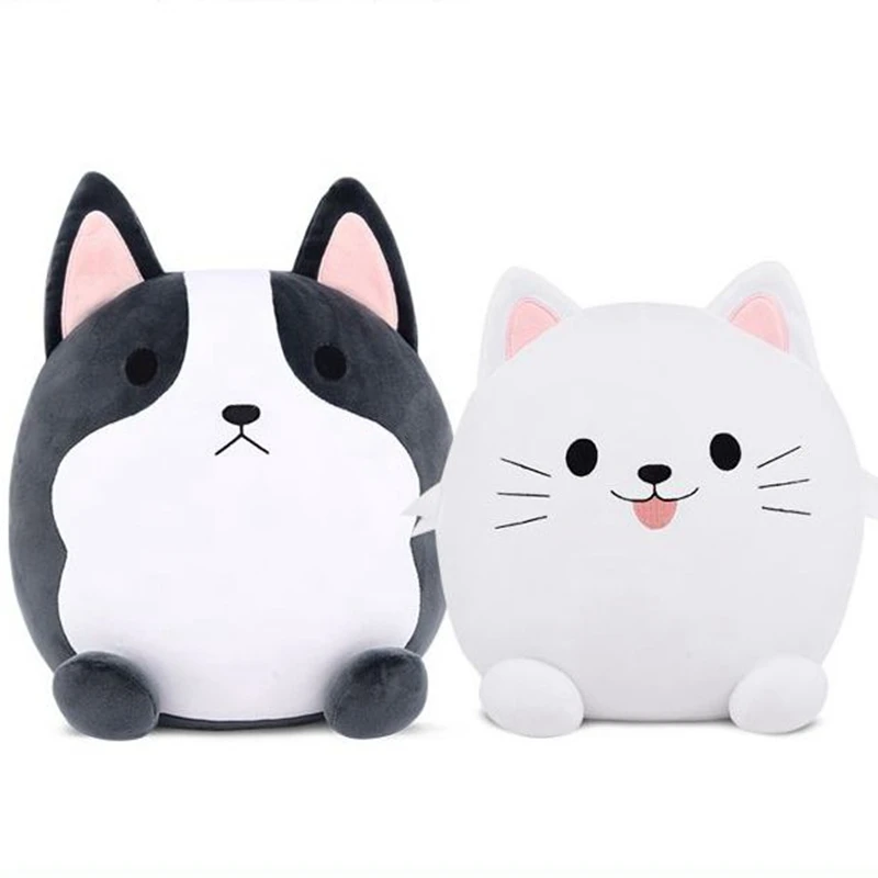 

30 см большой круглый шар хаски плюшевая игрушка мягкий маленький кот и милая кукла-подушка идеальные подарки на день рождения для ребенка