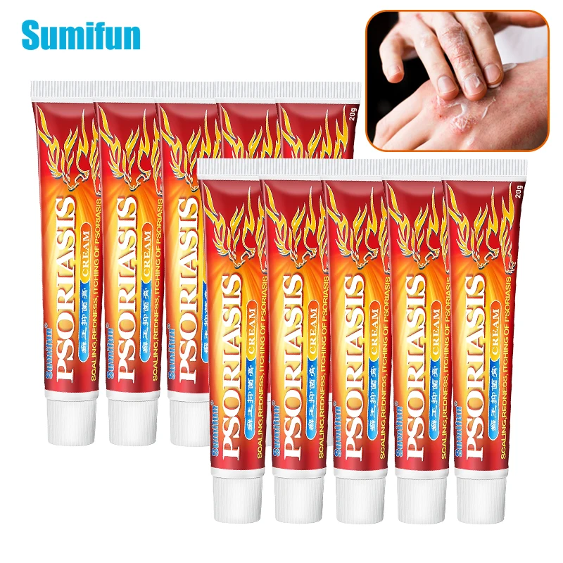 

5/10pcs Sumifun Psoriasis Cream Treat Dermatitis Eczema Urticaria Antibacterial Ointment Skin Anti-Itching Care Medical Plaster