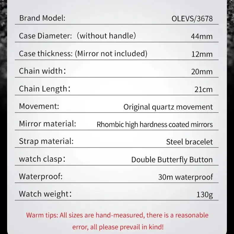 OLEVS 3678 ساعة رجالية فاخرة تاريخ تلقائي مقاوم للماء مضيئة كرونوغراف من الفولاذ المقاوم للصدأ مرحلة القمر ساعة كوارتز رياضية للرجال