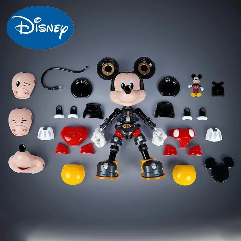 17cm Heatboys Disney Mickey Mouse Assembling Figure Alloy Mecha Ver Mickey Ornaments Anime Action Model Toys Ornament Decoration