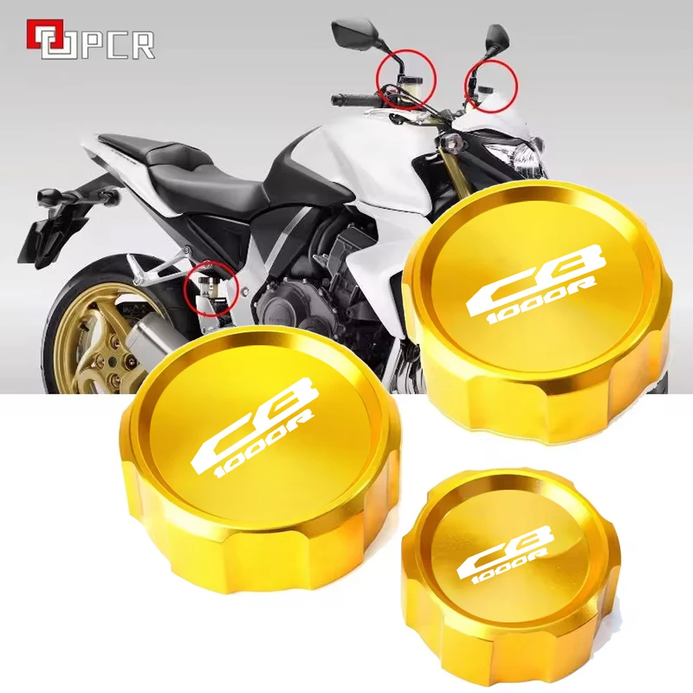 For HONDA CB1000R 2009-2016 CB 1000R CB1000 R Motorcycle CNC Front & Rear Brake Fluid Cylinder Master Reservoir Cover Cap