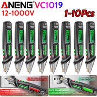 ANENG VC1019 Red Laser Test Pen Voice Broadcast Voltage Detector Volt Current Non Contact Pen Electric Teste Meter Tool 1-10Pcs