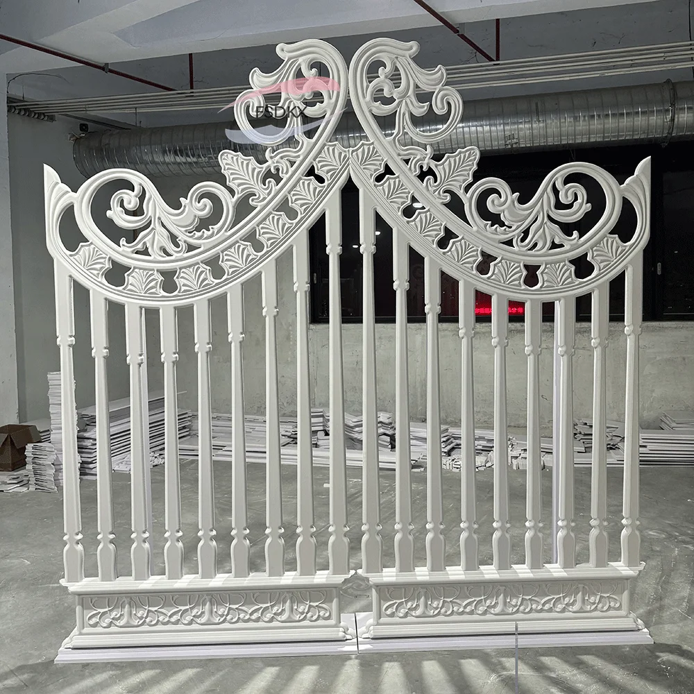 

Wholesale 3D Carving Arch Backdrop Pvc Wedding Stage Decoration Backdrop For Parties