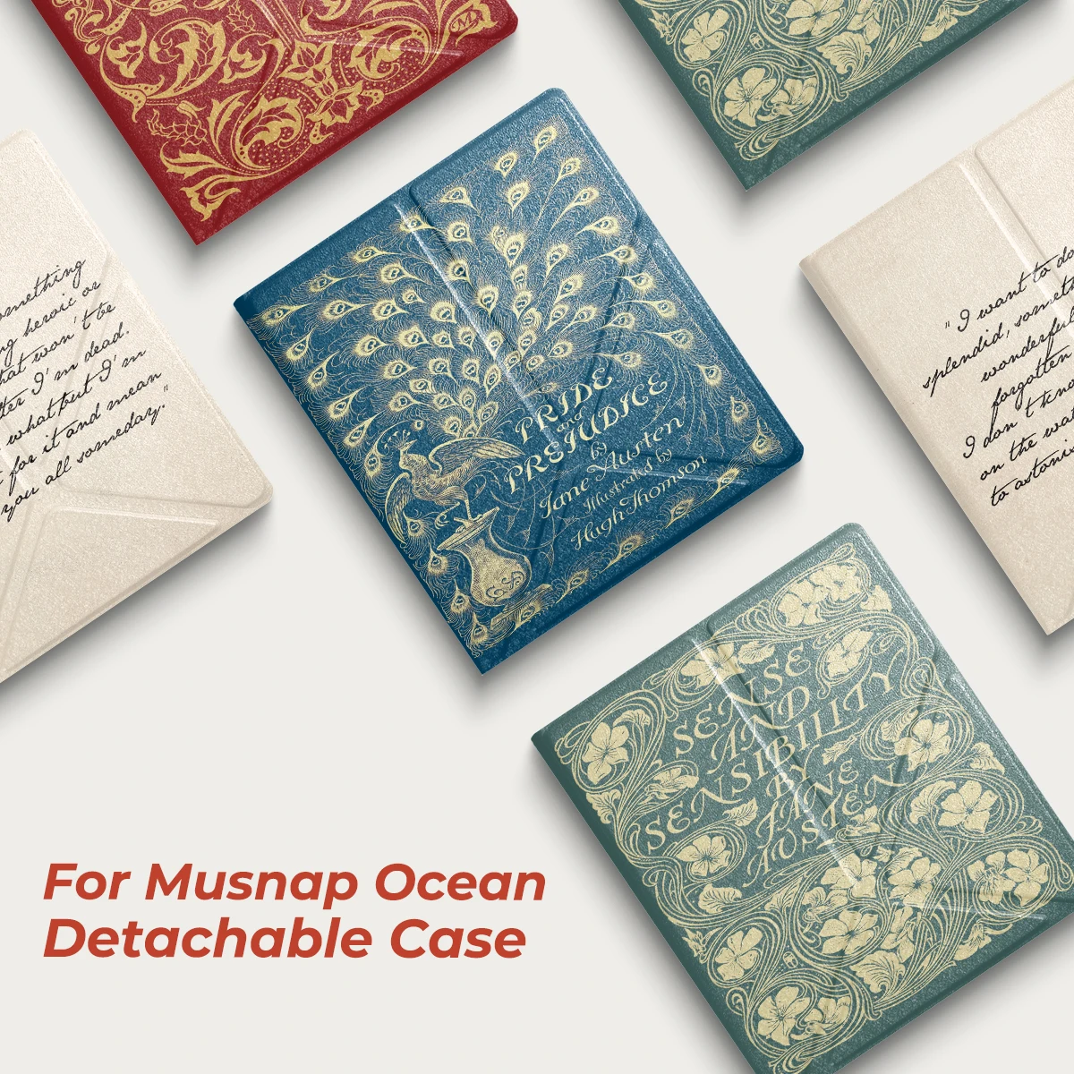 

For Musnap Ocean Ocean5c iReader Ocean5pro Ocean5c 7 Inch Twosheep Magnetic Case Detachable Sleep Wake Book-Like Folio Protectiv