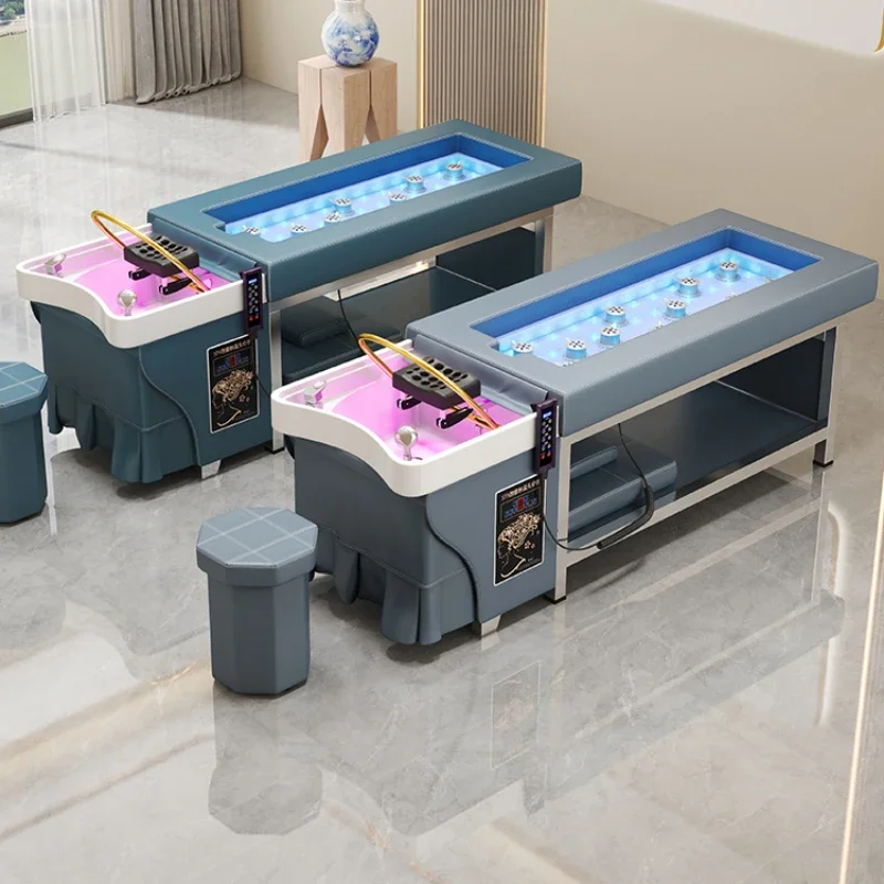 

Professional Washbasin Hair Therapy Chairs Living Room Commercial Spa Washing Bed Thai Shampoo Shaving Sandalye Water Hoop Nail