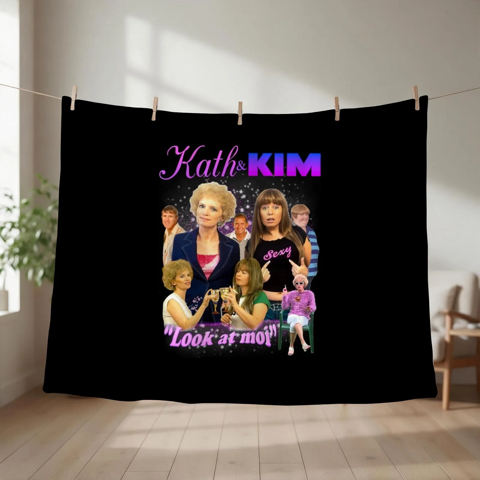 KATH AND KIM BOOTLEG Throw Blanket couch cozy soft plush fuzzy picnic outdoor blanket