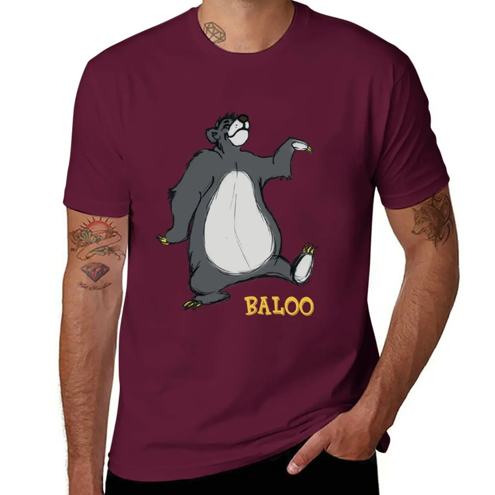 Baloo T-Shirt quick-drying summer clothes black t shirts for men