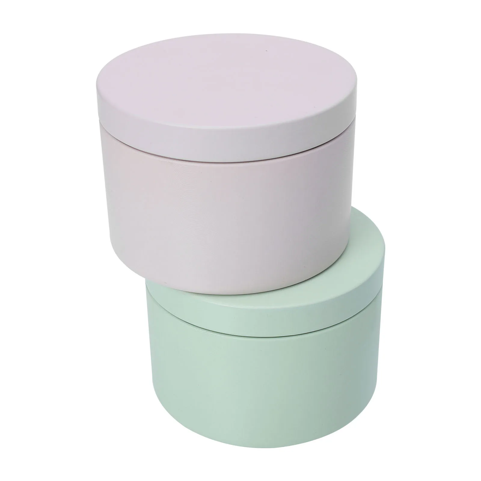 

2pcs Wax Jar Tinplate Round Tins Making Container Handmade Candles Tea Storage Candy Packaging Biscuit Box Tin