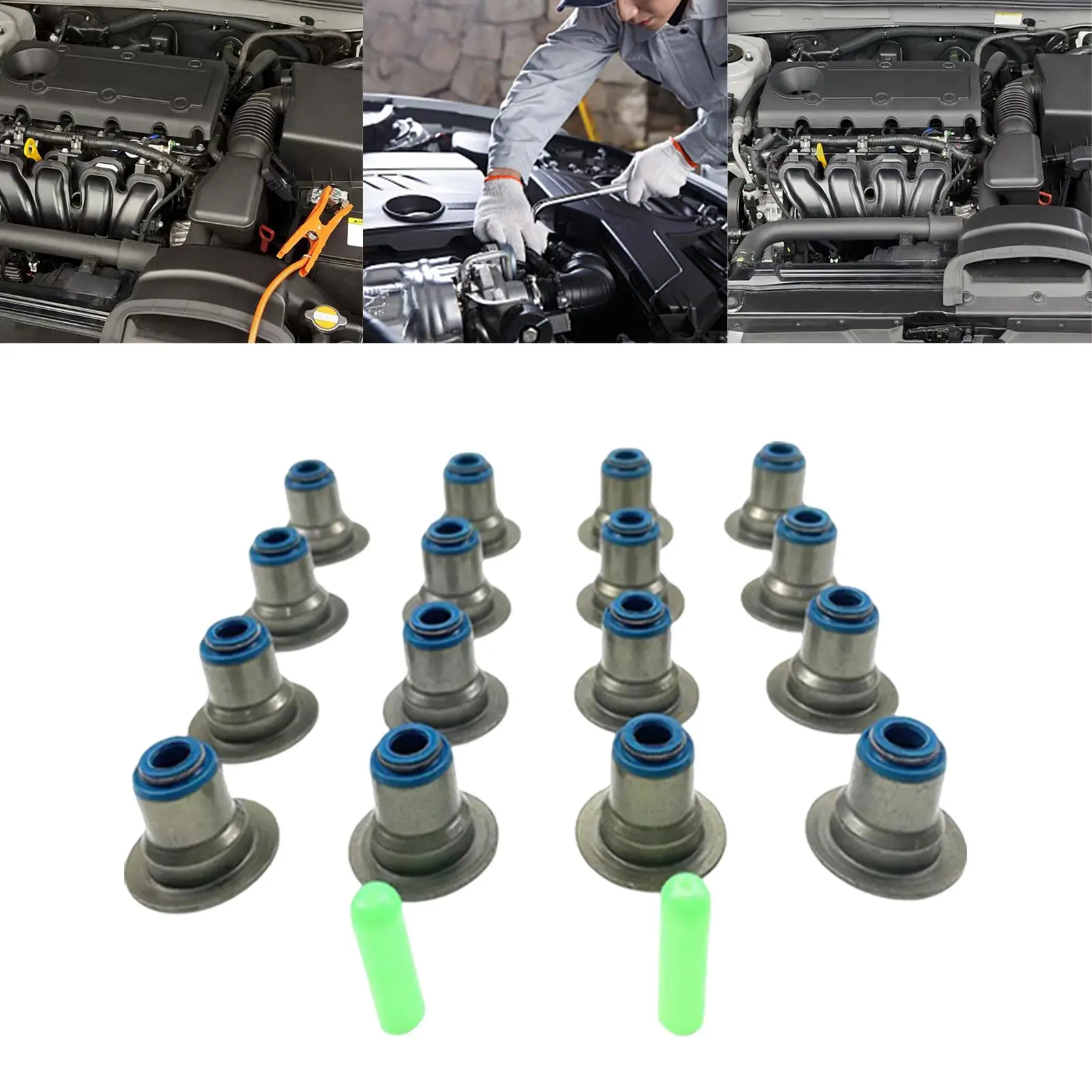 

16x Car Valve Seal 12482063 Seals Set Metal for GMC LS1 LS3 LS6 4.8 5.3 5.7 6.0 LH6 LC9 LS2 LS4 LY6 L96 L33 L76 L77