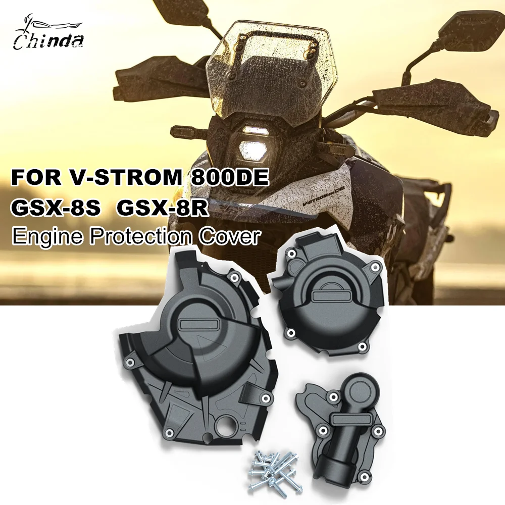 Motorcycle Engine Protective Cover Guard Protector Fall Protection Cover For Suzuki V-STROM 800DE GSX-8S GSX-8R 2023-2024