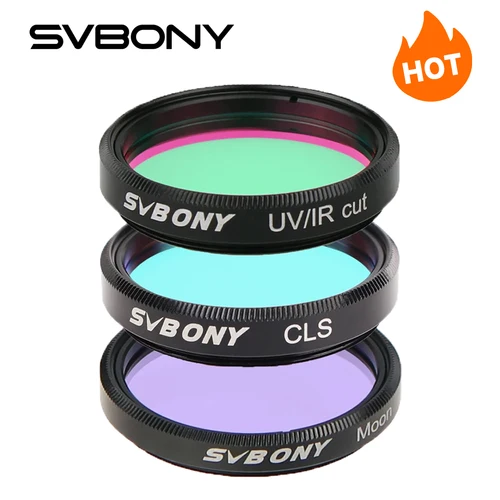Filtro de astronomía profesional Svbony, filtro de luna/UV-IR/CLS de 1,25 pulgadas para observación ocular de telescopio astronómico