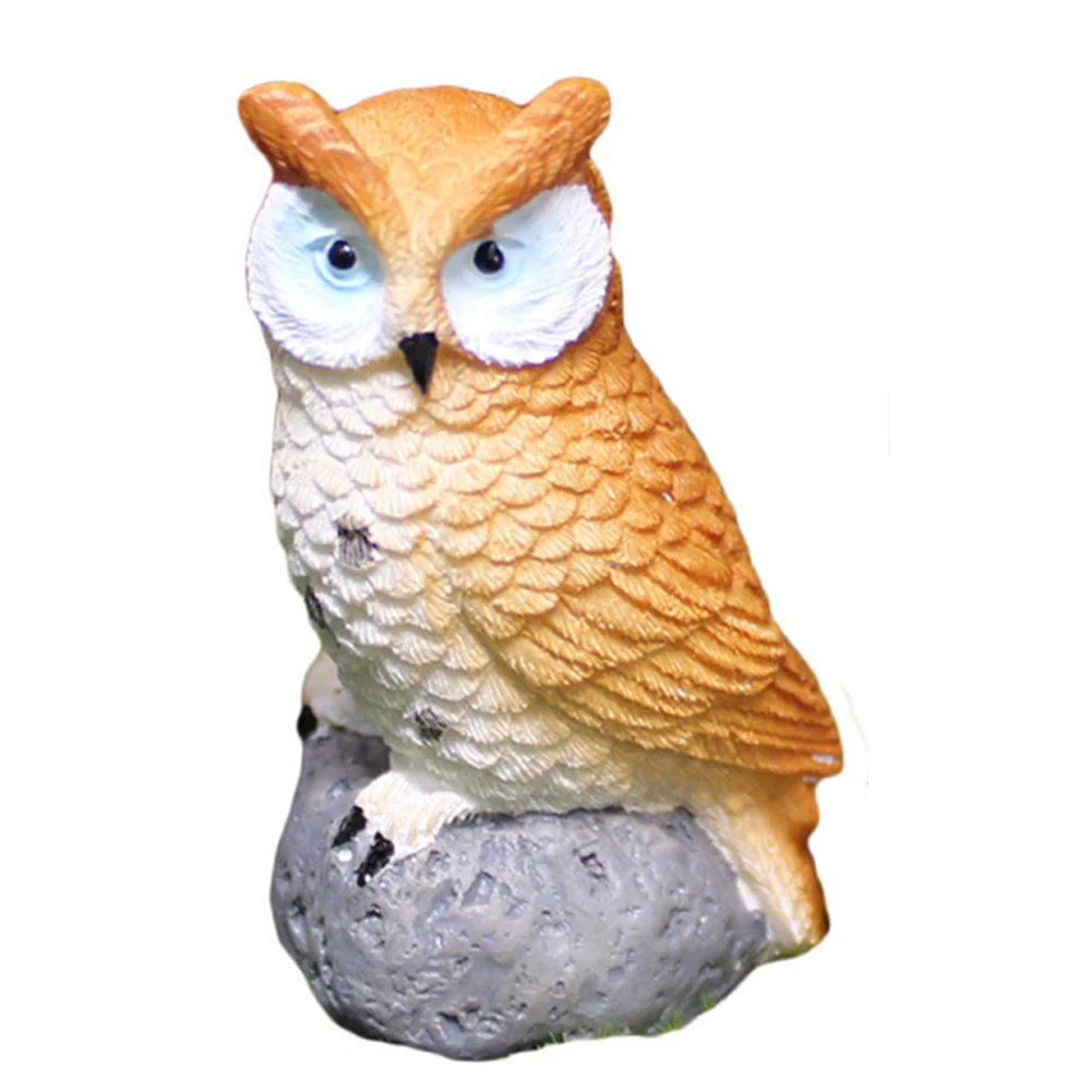 Owl Landscape Garden Decoration Whimsical Charm for Fairy Gardens Resin Material Intricate Design Long Lasting Beauty