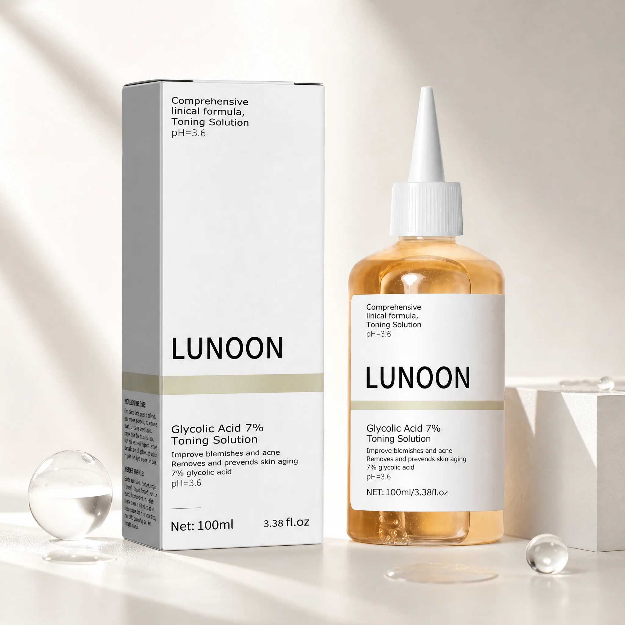 100ml Glycolic Acid 7% Toning Solution To Remove Acne and Moisturize Skin Rejuvenating Lotion