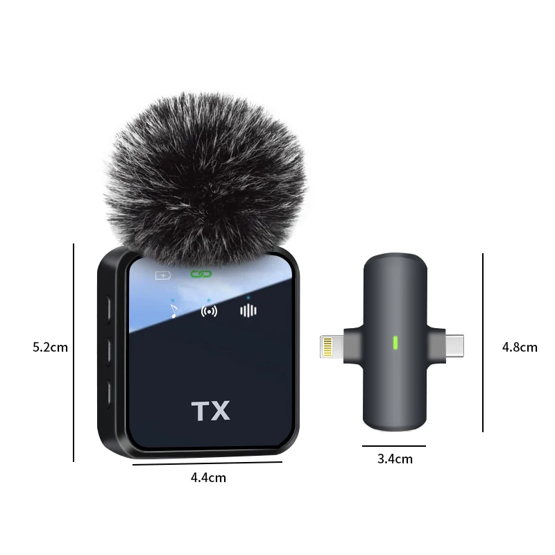 3 in 1 Microphone for iPhone/Android, Wireless, 328ft Transmission, Mini Microphone for Record Interview, YouTube, Tiktok image 2