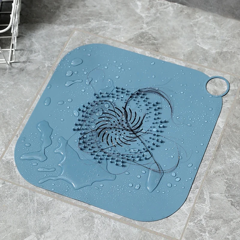 

Flexible 28x28cm Large Silicone Hair Catcher Anti Clog Shower Bathtub Floor Drain Strainer Cover