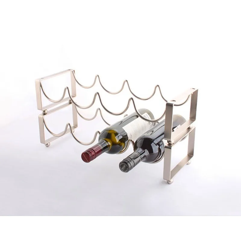 Stainless steel wavy stackable wine rack high quality high material high quality