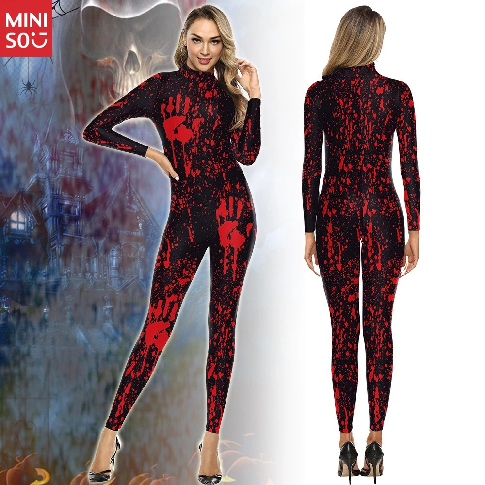 

Miniso Bloody Handprint Bodysuit 2025 | Halloween Horror Costume, Unisex Stage Performance