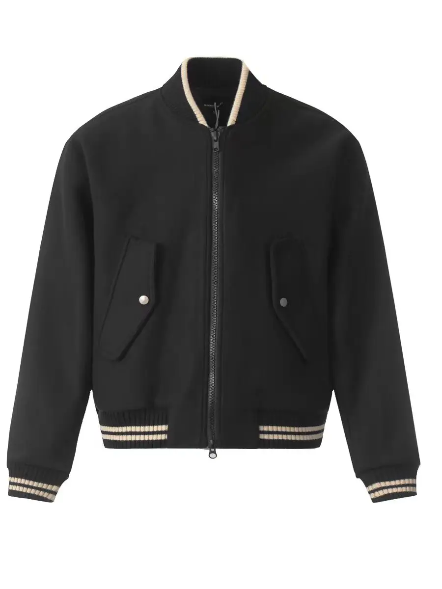 

American Vibe Heavyweight Twill Baseball Jaet ort Мужская экипировка Faionable Loose Fit Youthful Sle Autumn Long Sve