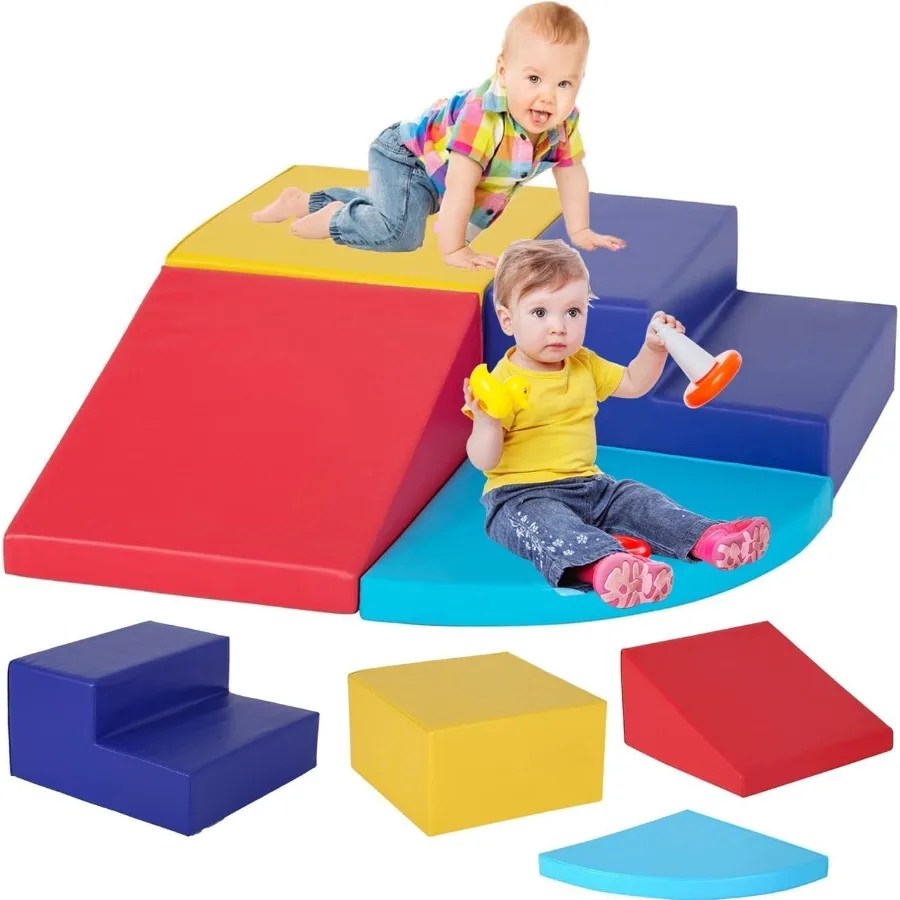 

Corner Climber 4Piece Set Soft Foam Climbing Toys for Toddlers 13 Indoor Baby Crawling and Sliding Play Set Climbing Foam Block