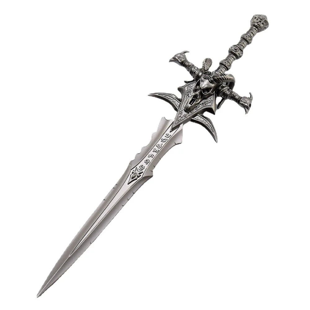 14CM World of Warcraft Frostmourne permainan pinggiran penuh senjata logam ornamen Arthas Menethil pedang koleksi mainan anak laki-laki