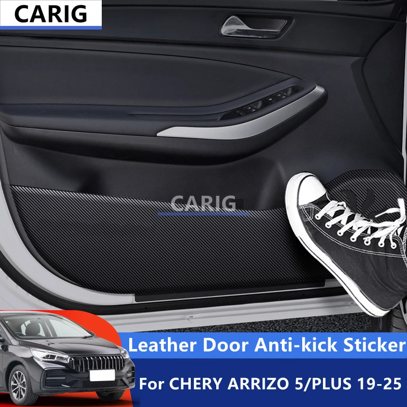 

For CHERY ARRIZO 5/PLUS 19-25 Leather Door Anti-kick Sticker Modified Interior Film Accessories Refit Modification Decoration