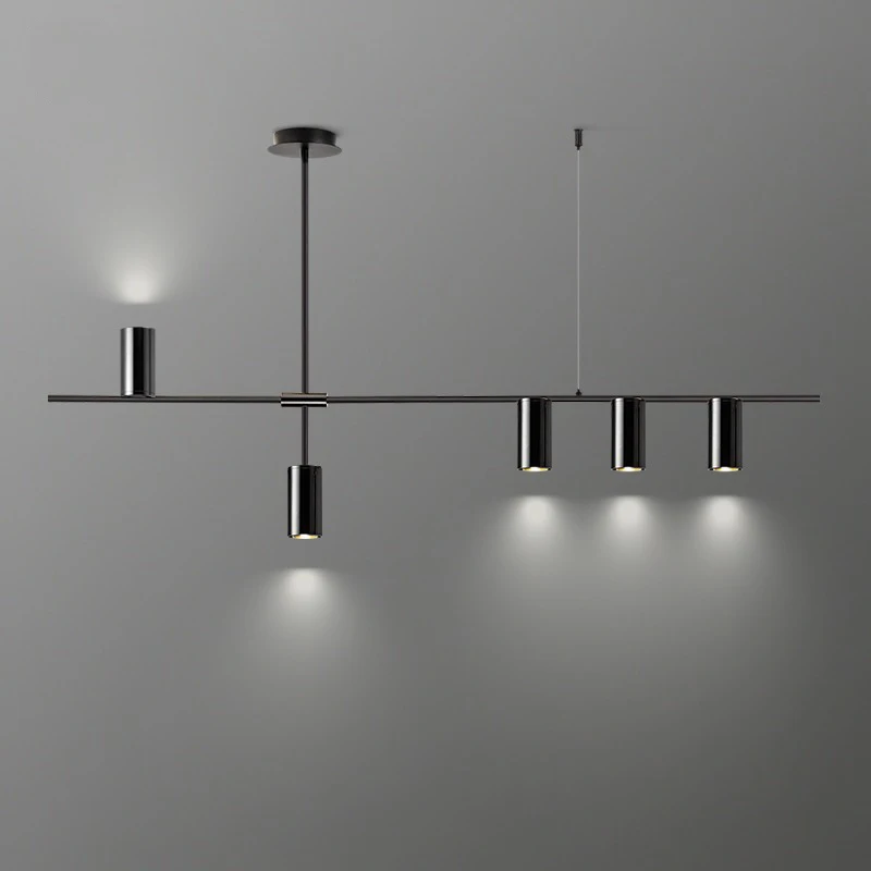 Nordic Modern Longer Chandelier Dining Table Fixtures Black Pendant Lights Restaurant Bar Kitchen Decor Living Room Hanging Lamp