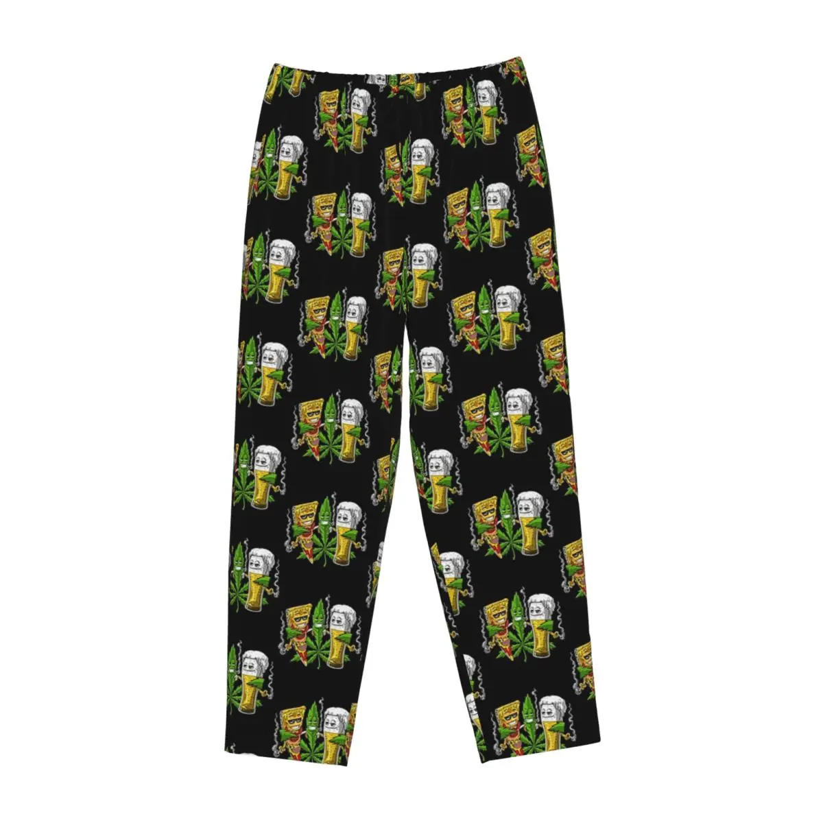 

Custom Weed Beer Pizza Party Women Pajama Pants Lounge Sleep Sleepwear Bottoms with Pockets