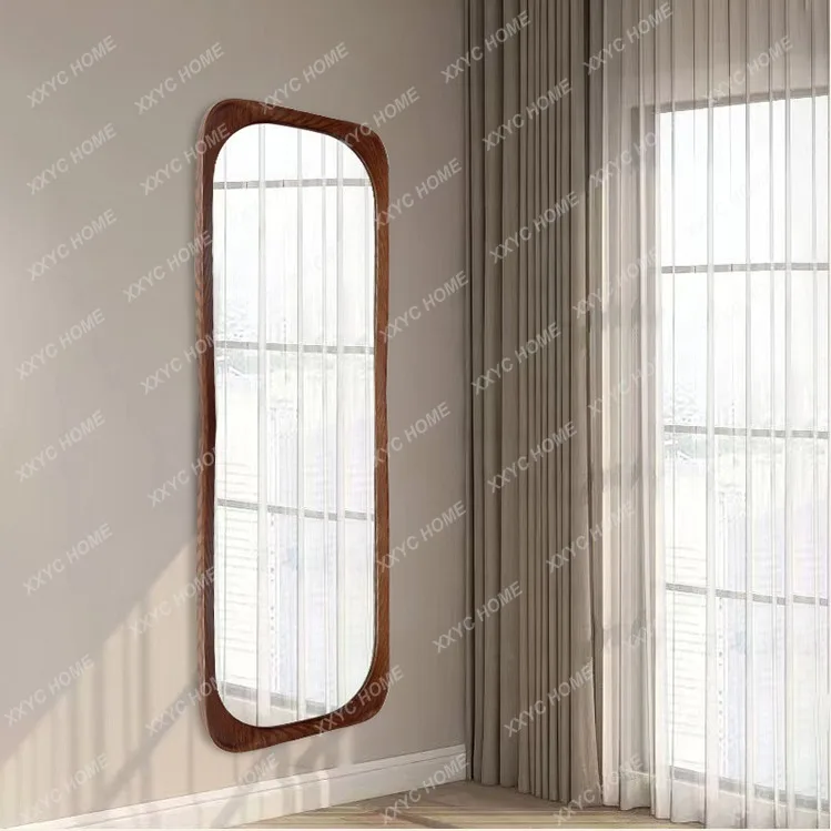 A retro-hanging mirror floor-to-ceiling wall-mounted entrance wall-mounted full-body full-length mirror