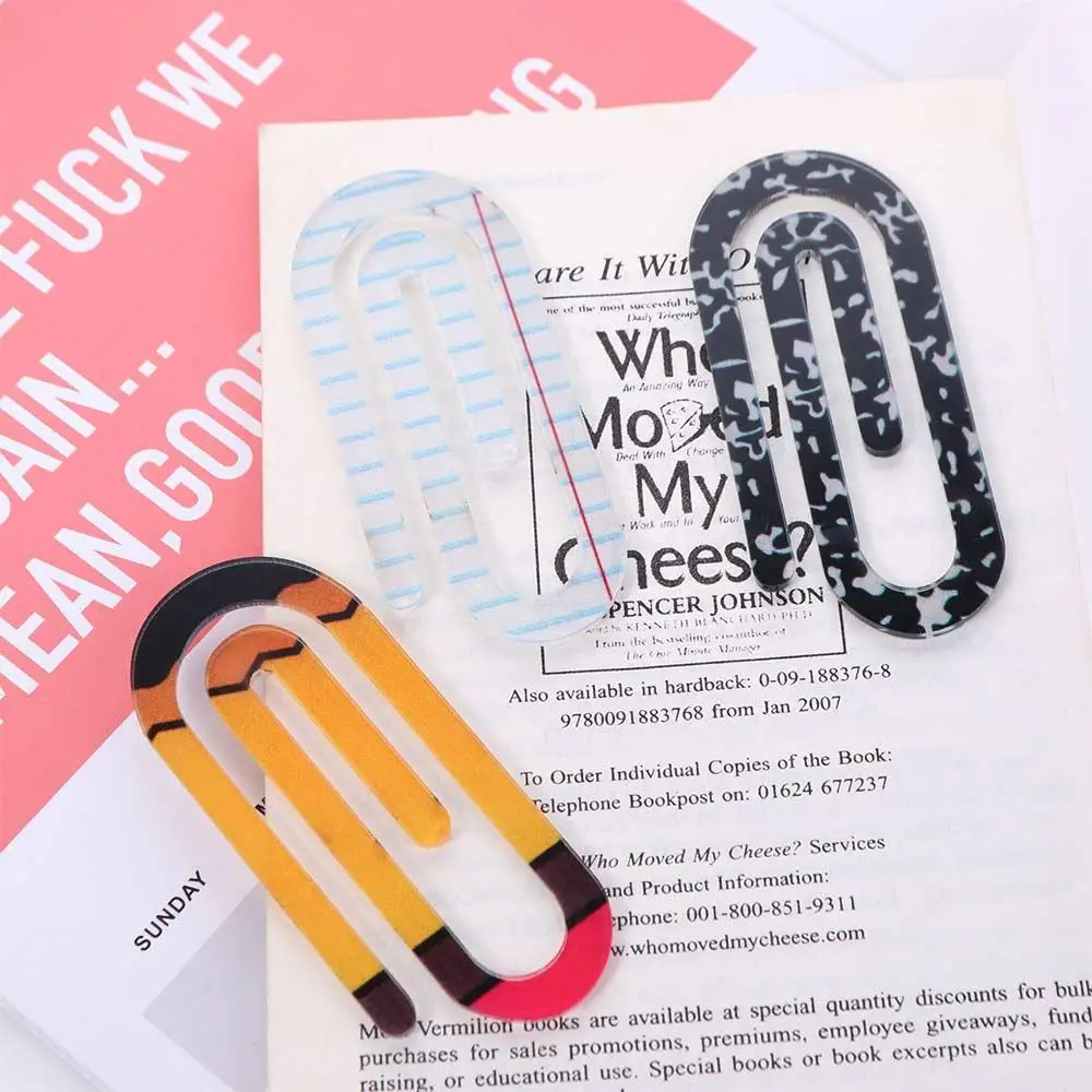 

3Pcs/set Creative Paperclip Bookmark Classroom Theme Reading Mark Notebooks Paper Clips Lightweight DIY Document Bookmark