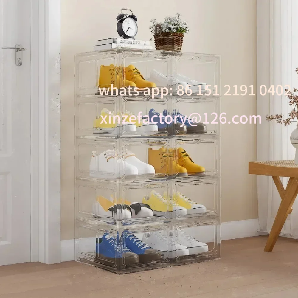 

Customizable Box Dust-proof and Moisture-proof Shoe Rack Space Saving Display Box Stackable Shoe Box Aromatic S