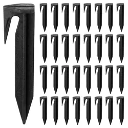 100/200Pcs Lawn Mower Peg Boundary Nail Ground Spikes Plastic Anchor Garden Ground Fixing Pins Laying Boundary Cables