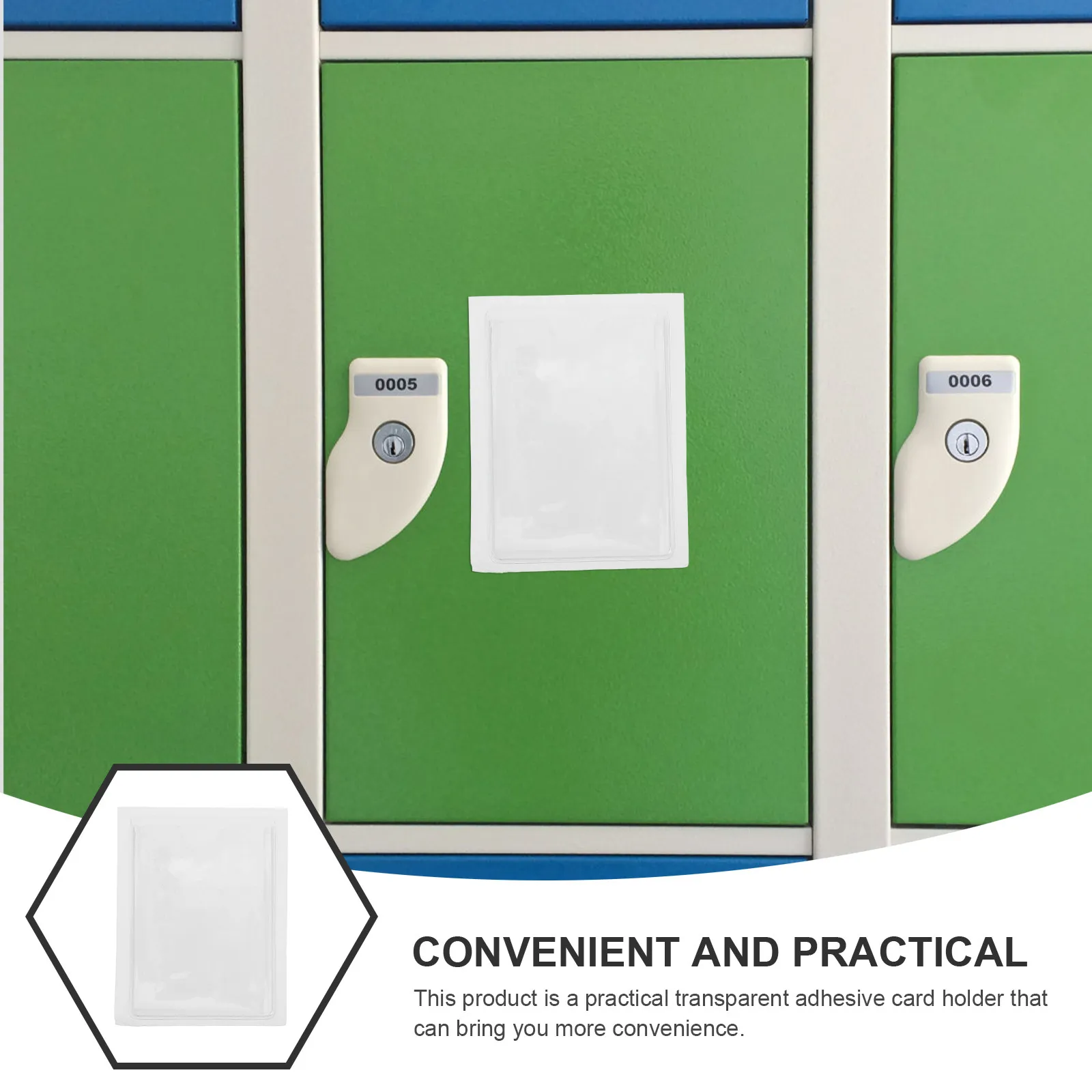 

6 шт. прозрачных самоклеящихся карманов для карт, держатели для индексных карточек, для организованного хранения этикеток, прочный прозрачный пластик