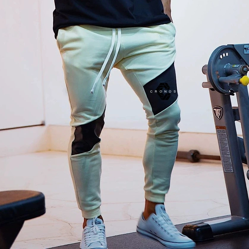 CRONOS GYM Print Pants Men Casual Sports Pants Running Workout Jogging Sportswear Men Patchwork Joggers Sweatpants Long Pants - Image 6