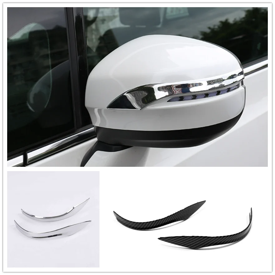 

For Honda Odyssey 2015-2022 Exterior Accessories Shiny Silver Car Rearview Trims Anti-scratch Carbon Fiber Look ABS Chrome