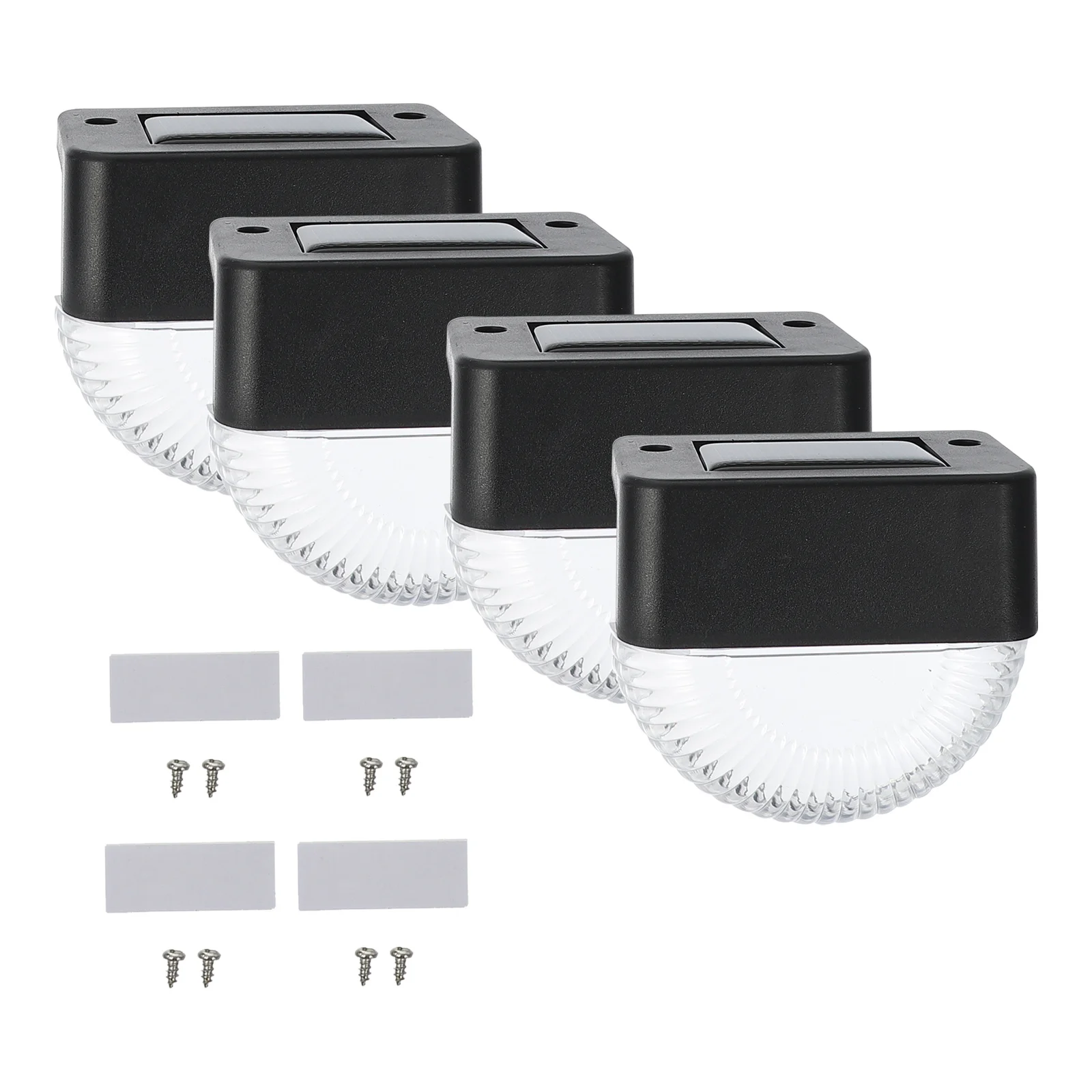 4 قطعة أضواء الفناء الشمسية في الهواء الطلق إضاءة مقاومة للماء الجدار مصباح لحديقة مسار سطح السفينة سياج مشرق إضاءة حثي ديكور #6