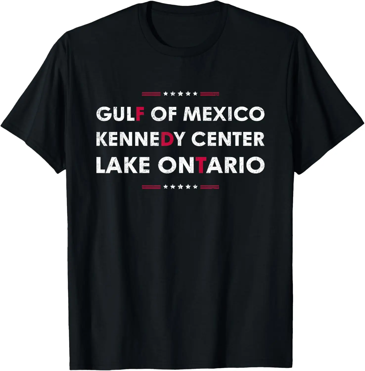 Gulf Of Mexico Kennedy Center Lake Ontario American History T-Shirt Novelty Unisex Graphic T‑Shirt, Creative [Your Graphic Design] Print Tee, 100% Cotton Breathable Crew Neck Casual Short Sleeve Top, Gift Choice For Friends Family Daily Party