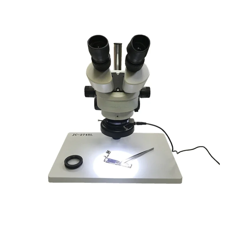 Mobile Phone Repair 7-45 Times HD Binocular Microscope Continuous Zoom LED Light Source