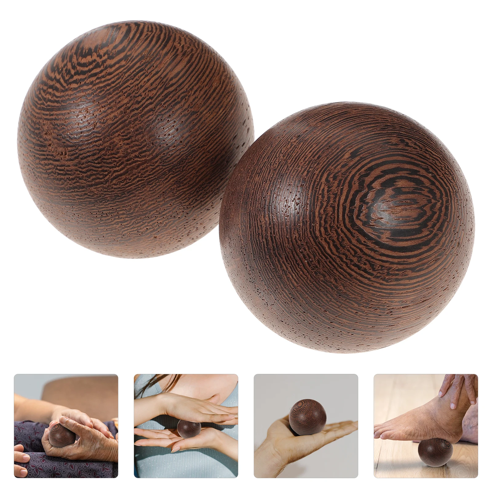 

1 Pair Rosewood Health Care Ball Natural Exercise Handballs For Wrist Relief Stress Relaxation Fitness Brain Training Elders