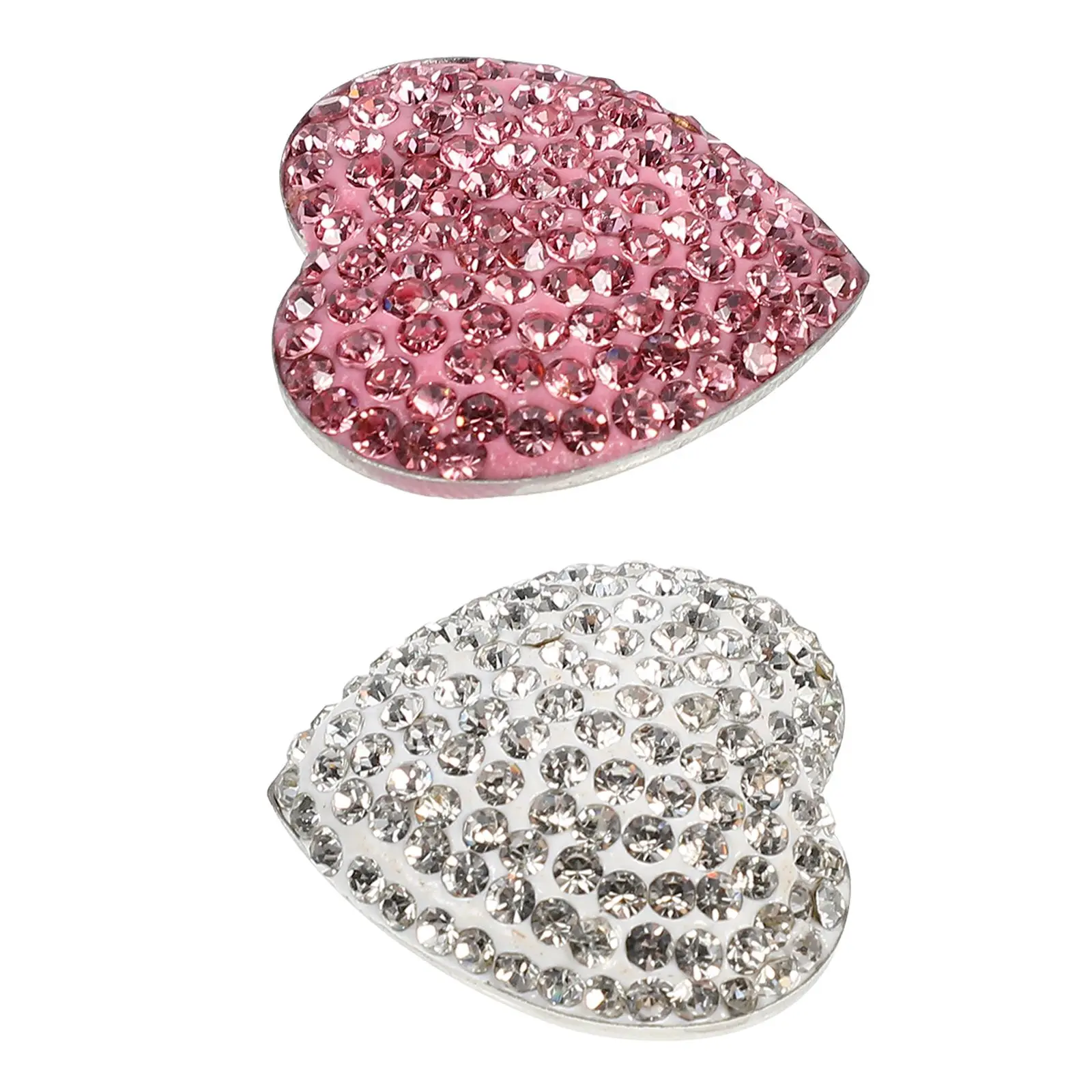 

2PCS Heart Metal Decals Fridge Magnets Refrigerator Metal Sticker Full Diamond Patch Kitchen Decor Home Accessories