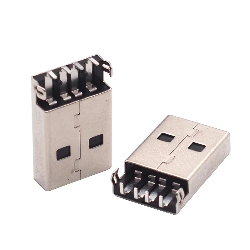 10Pcs USB 2.0 Male A Type USB PCB Connector Plug 90 degree Male USB Connectors 4Pins USB AM 3.0